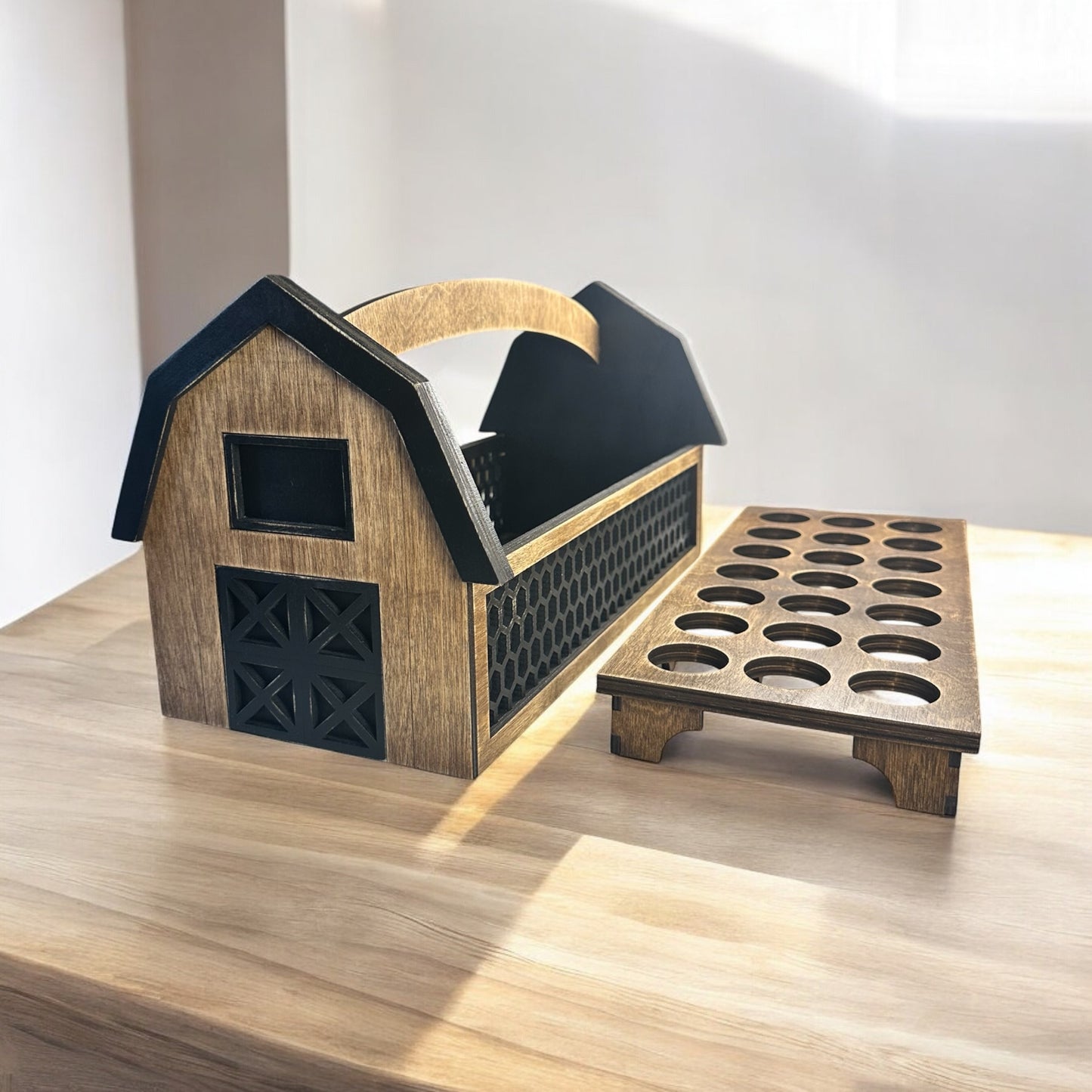 Barn Basket With Removable Egg Tray