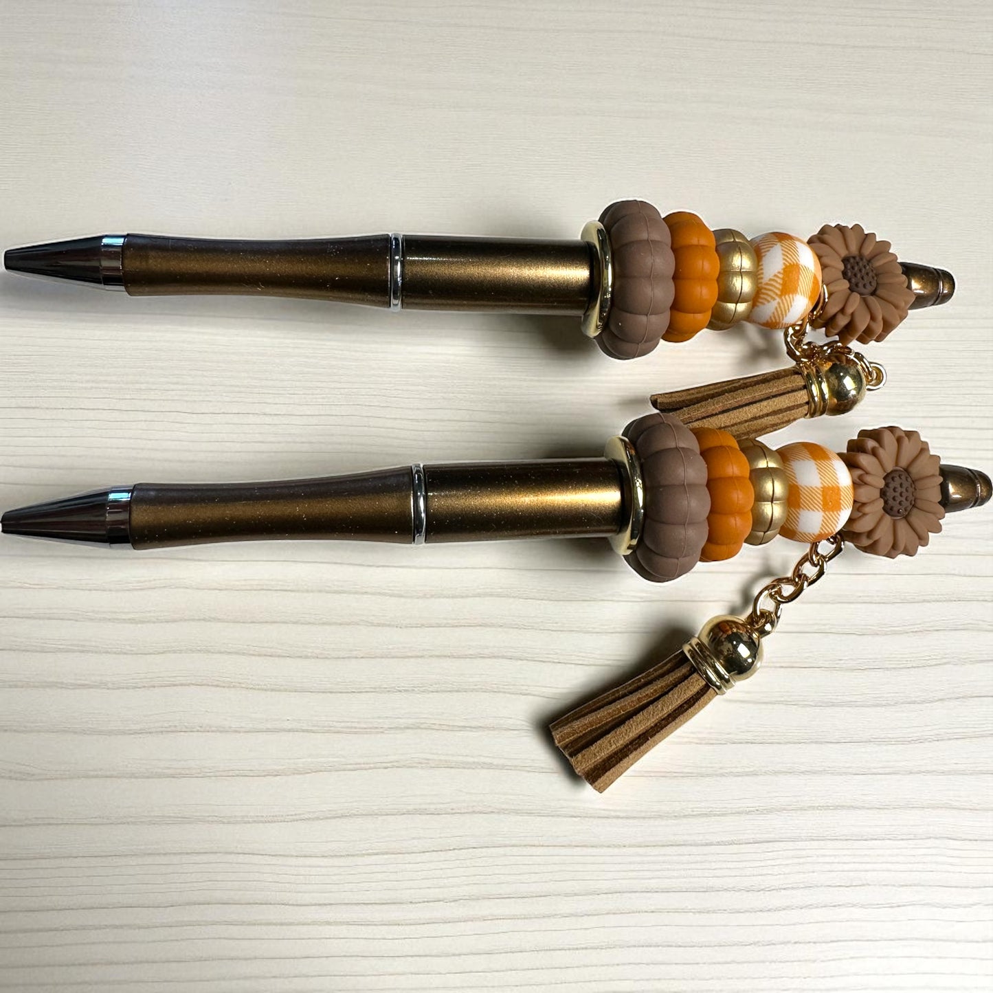 Assorted Fall Pumpkin Stack Beaded Pens