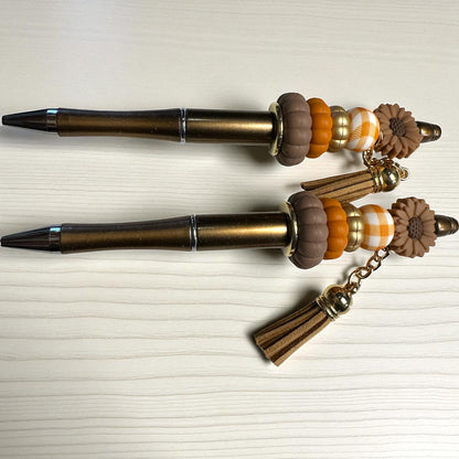 Assorted Fall Pumpkin Stack Beaded Pens