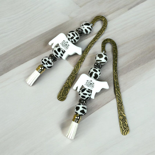 Moo Beaded Bookmark