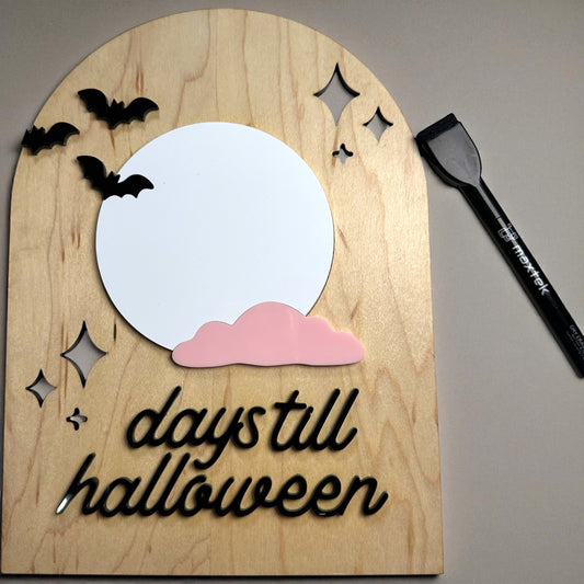 Countdown To Halloween Dry Erase Sign