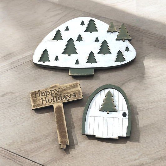 Christmas Tree Mushroom House Insert