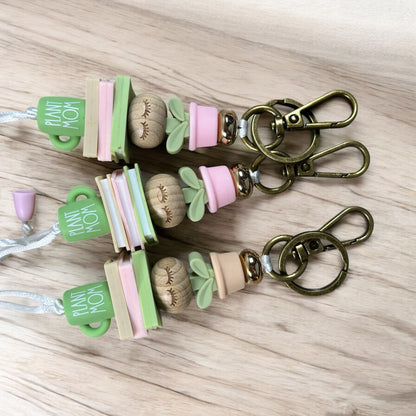 Plant Mom Book Stack Lanyard
