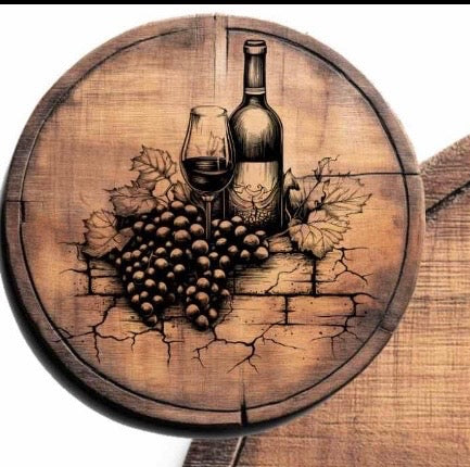 Custom Bourbon Whiskey Barrel Lid With Ring