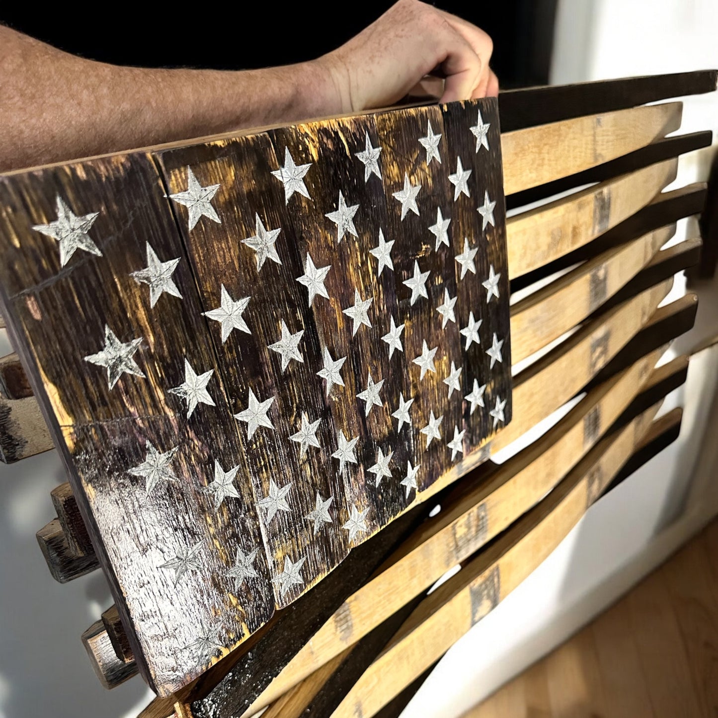 Premium Whiskey Stave Flag