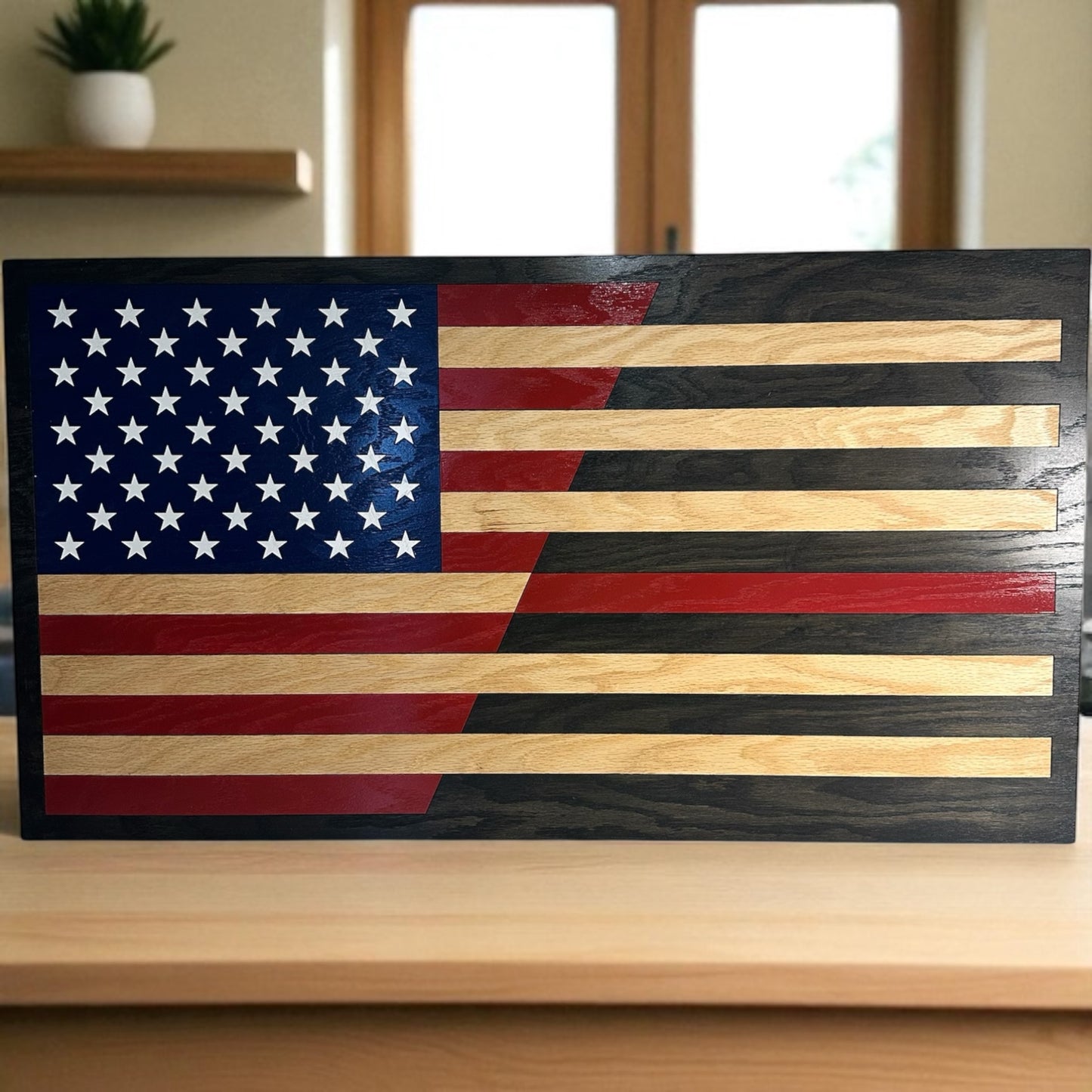 Customizable Split Line Flag Sign