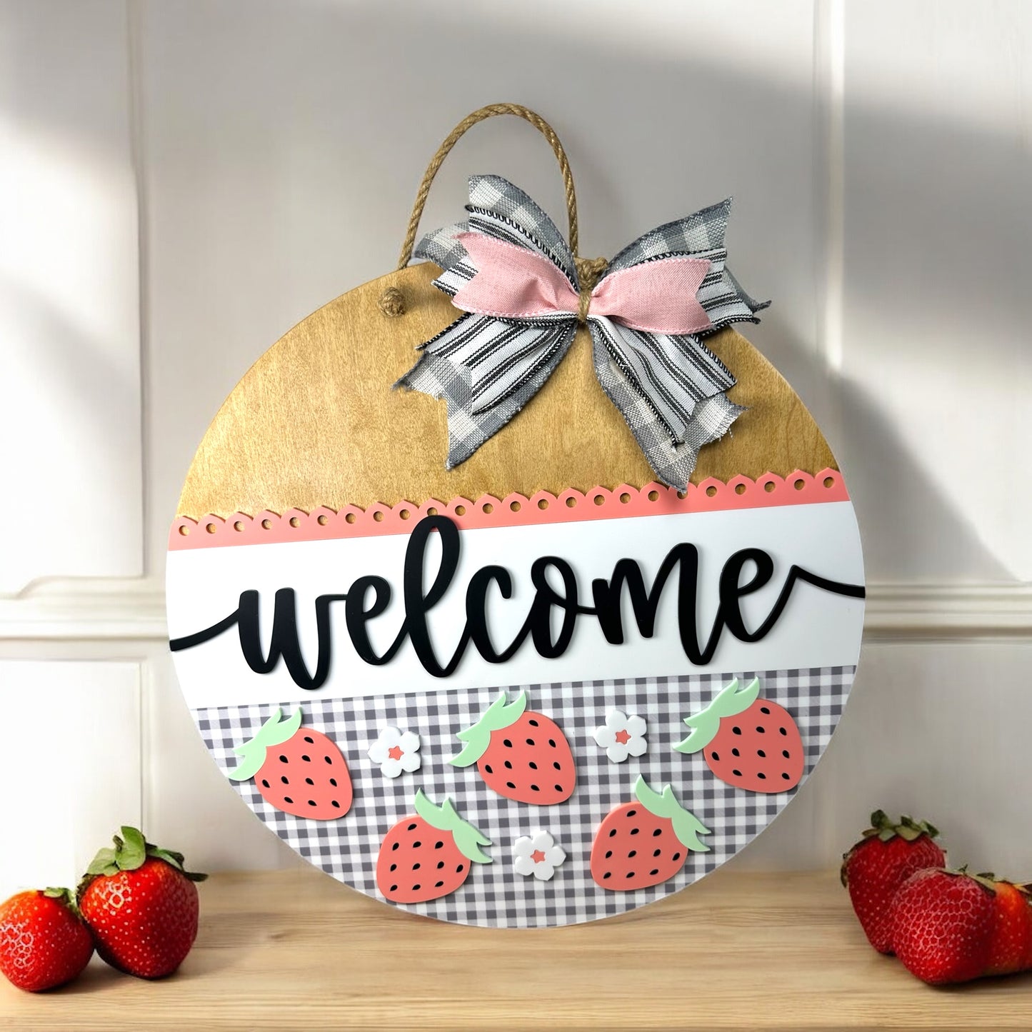 Strawberry Welcome Door Hanger