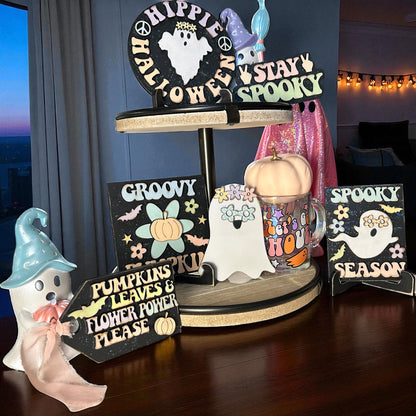 Groovy Halloween Tiered Tray