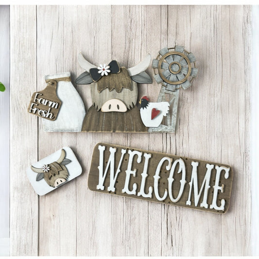 Rustic Truck Series Highland Cow Insert