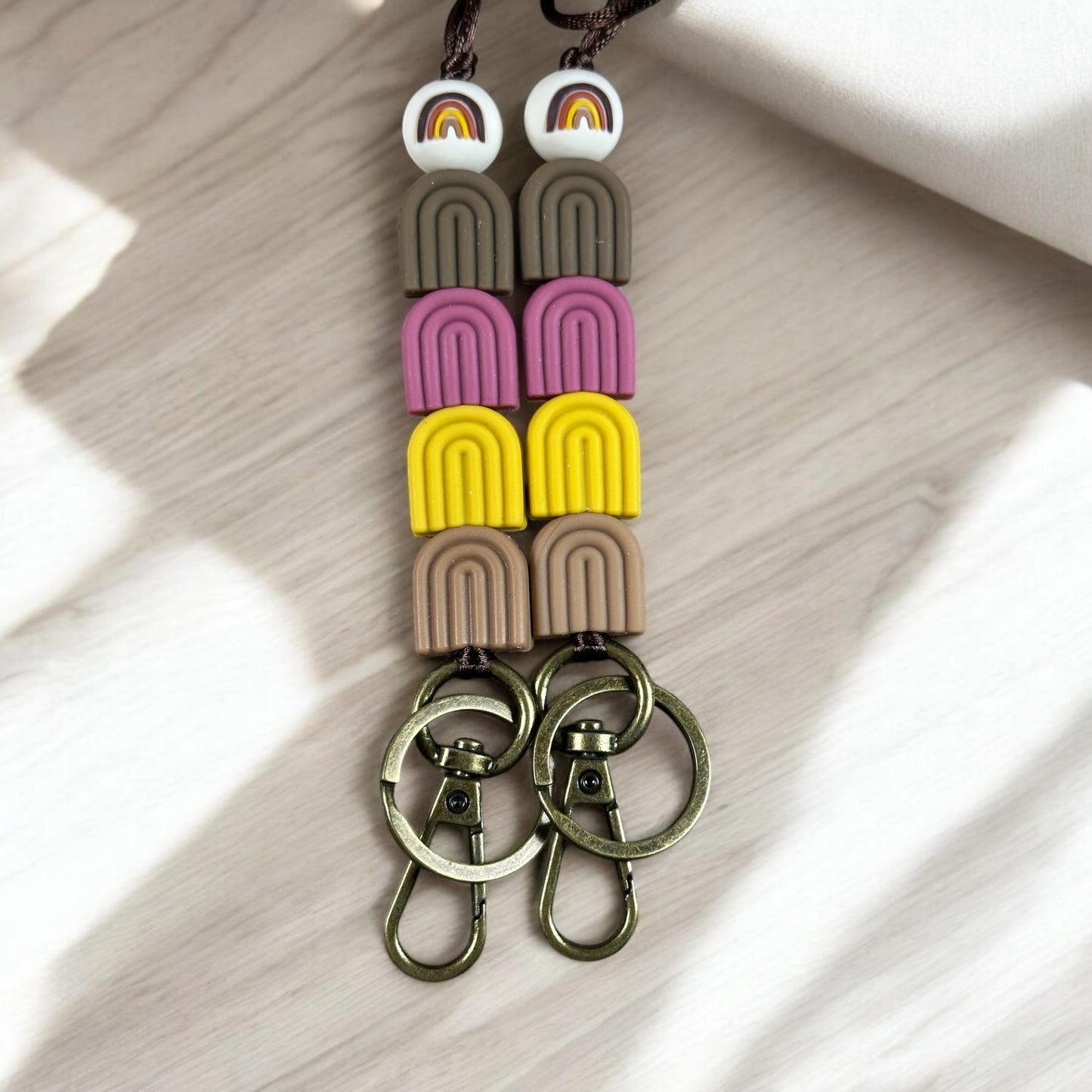 Boho Rainbow Lanyard