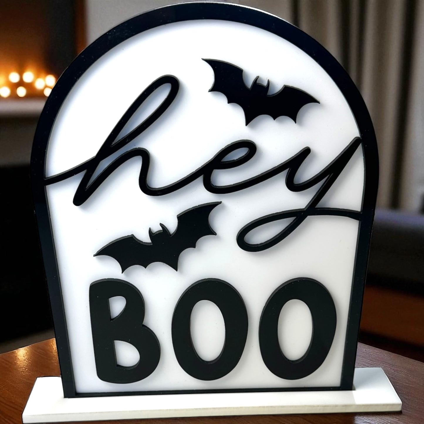 Hey Boo Acrylic Arch Sign