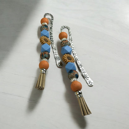Boho Daisy Beaded Bookmark