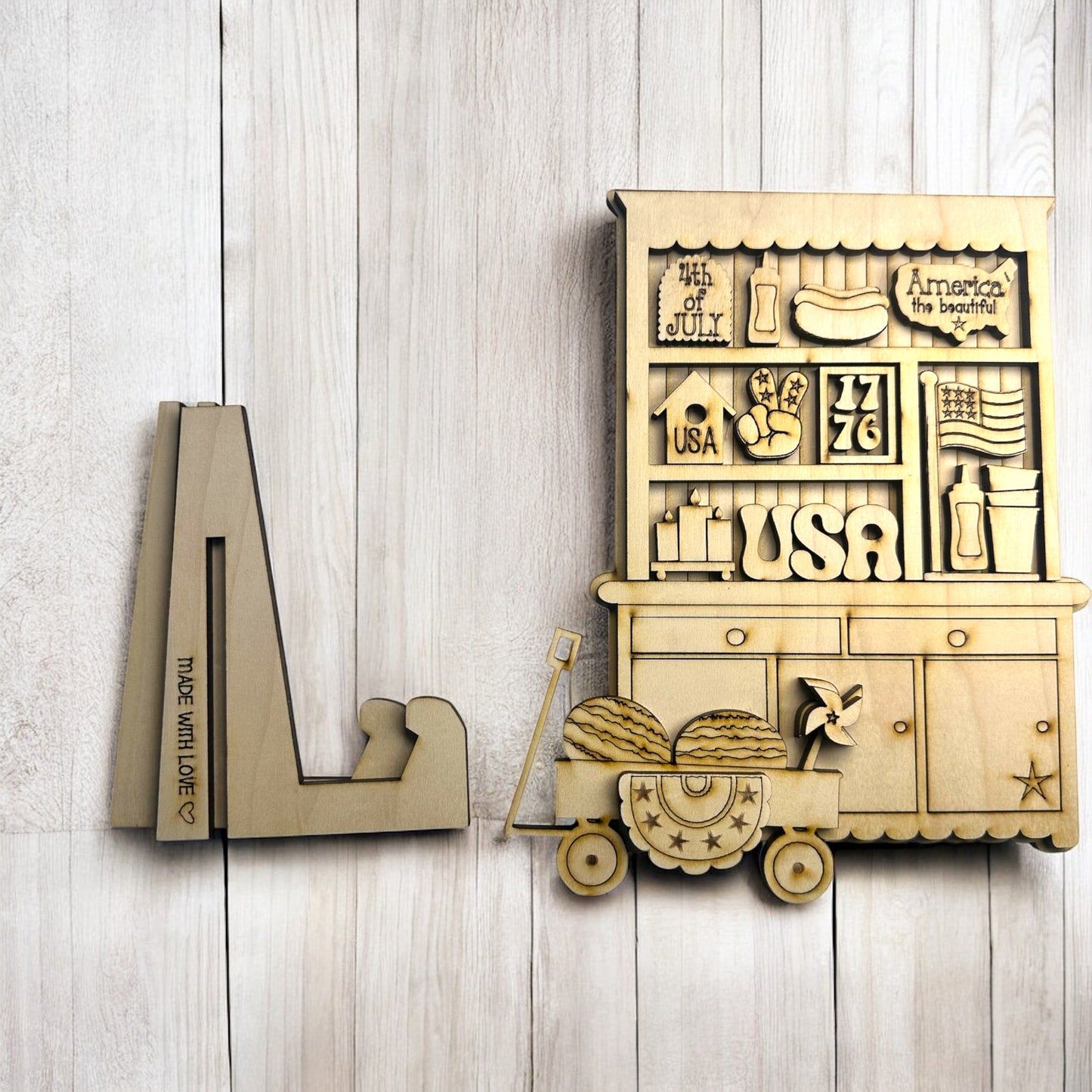 DIY 4th Of July Mini Hutch
