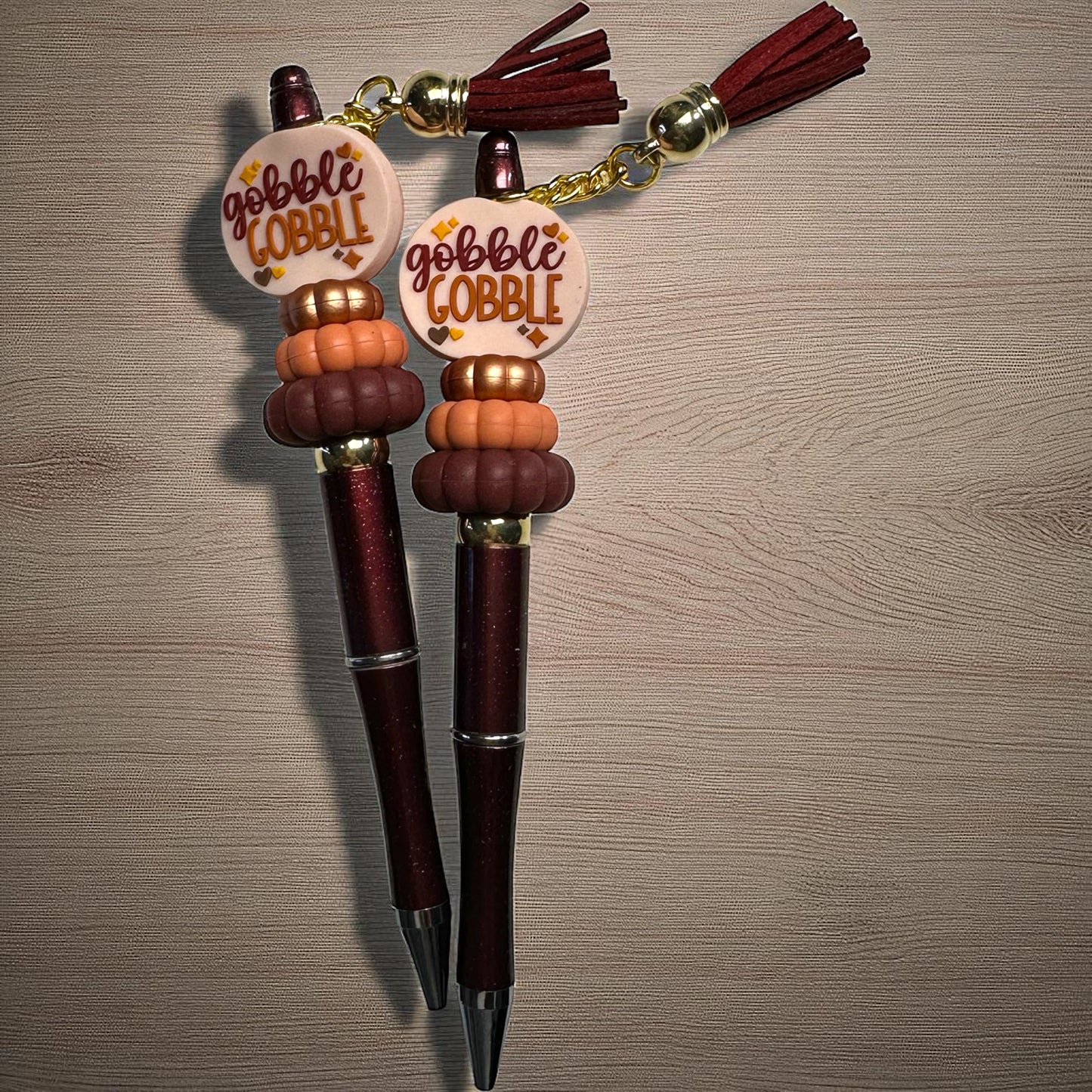 Assorted Fall Pumpkin Stack Beaded Pens