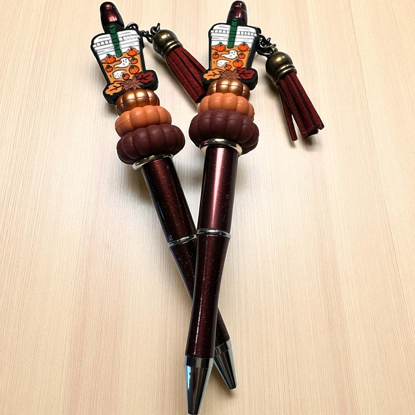 Assorted Fall Pumpkin Stack Beaded Pens