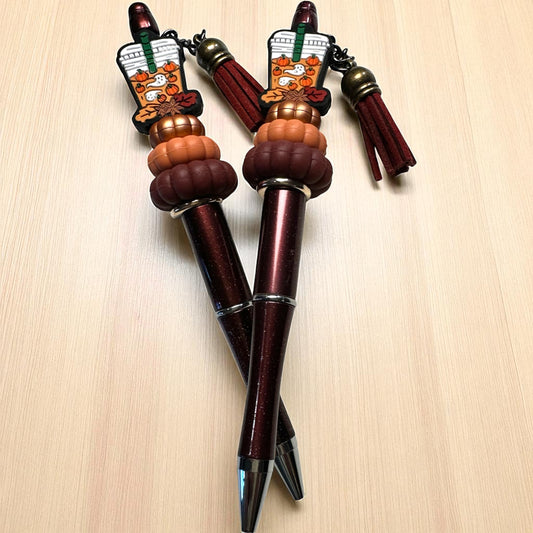 Assorted Fall Pumpkin Stack Beaded Pens