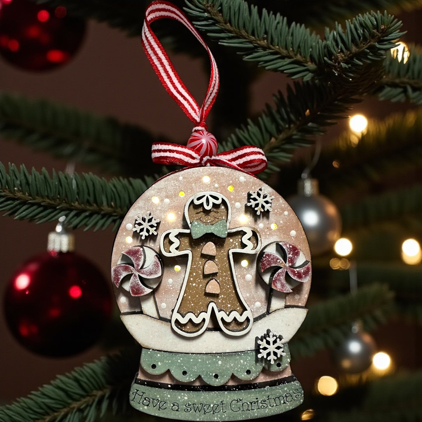 Snow Globe Lighted Ornaments