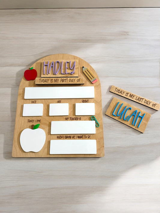 Interchangeable Back To School Sign