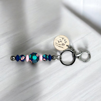 Botanical Splash Beaded Keychain Bar