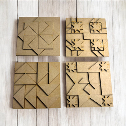 DIY Prim Barn Quilt Signs For Interchangeable Ladder Frames