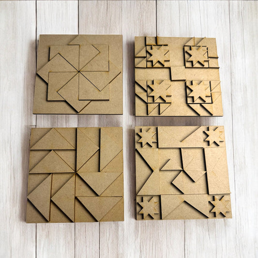 DIY Prim Barn Quilt Signs For Interchangeable Ladder Frames