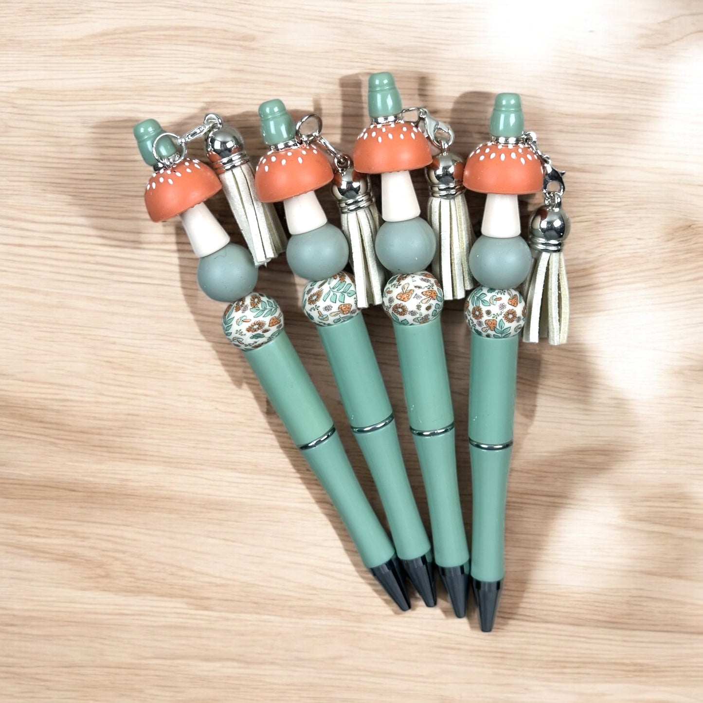 Boho Mushroom Beaded Pen
