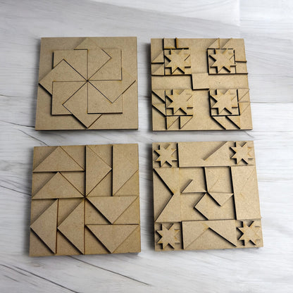 DIY Prim Barn Quilt Signs For Interchangeable Ladder Frames