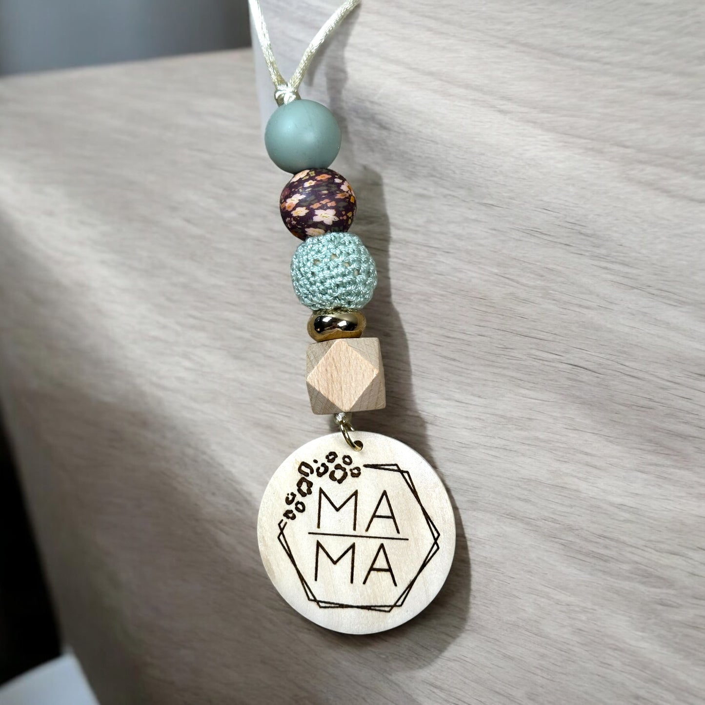 Mama Boho Beaded Car Charm