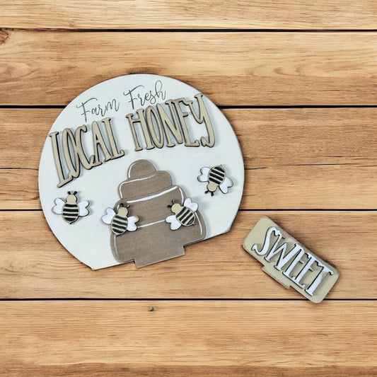 Farm Fresh Honey Insert For Interchangeable Snow Globe Base.