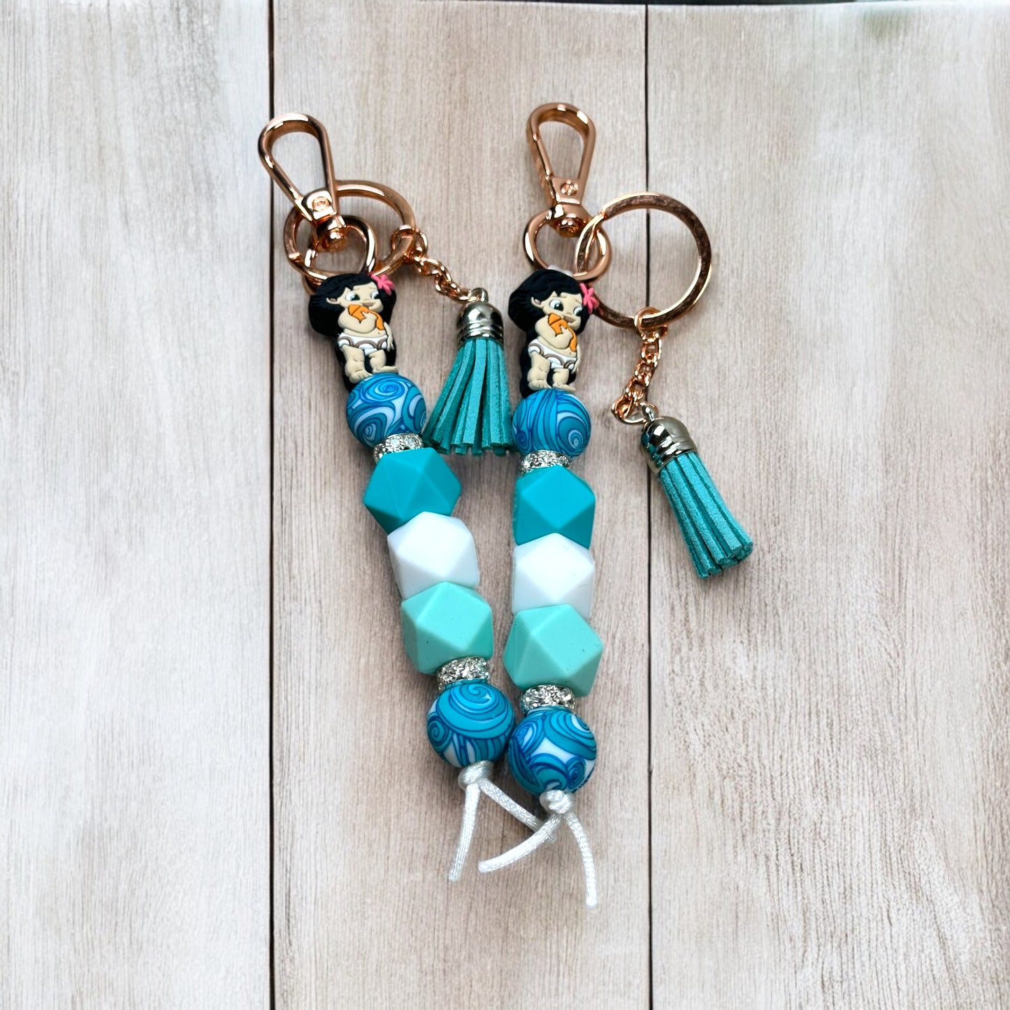Island Girl And Gang Keychain