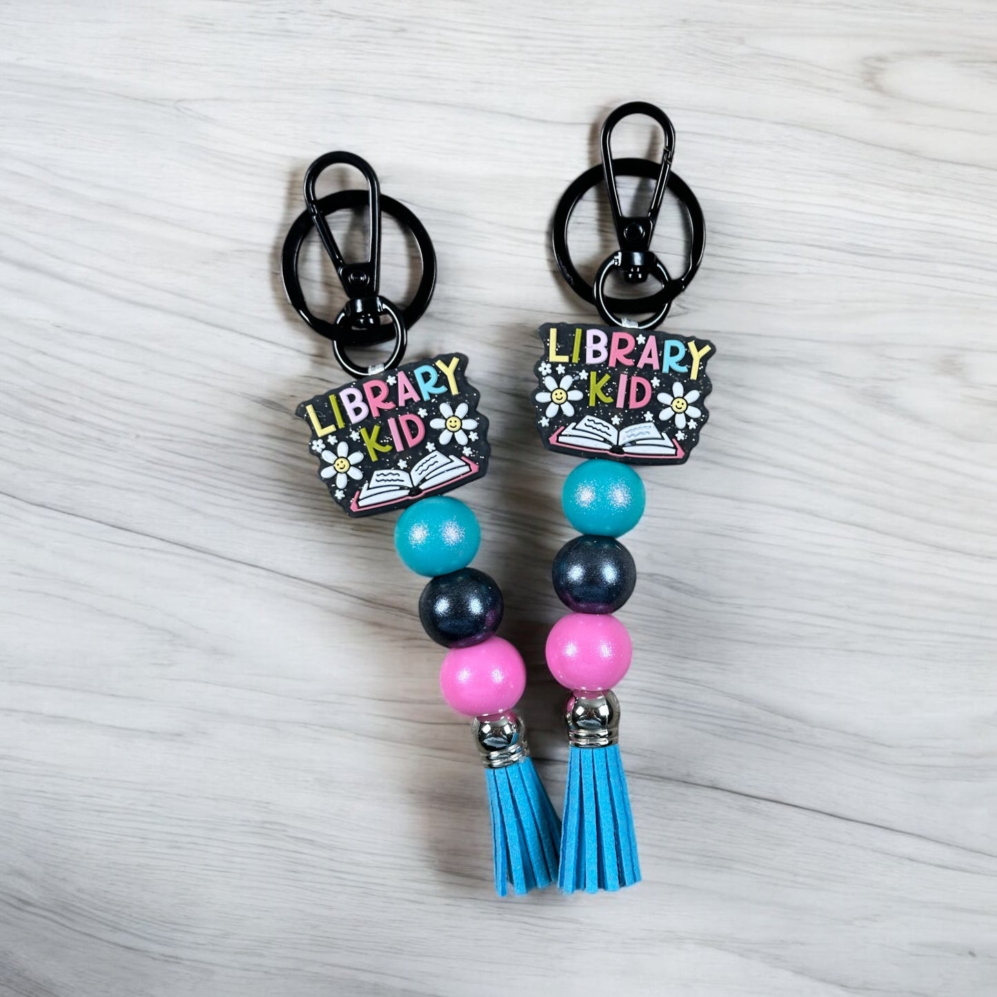 Library Kid Keychain