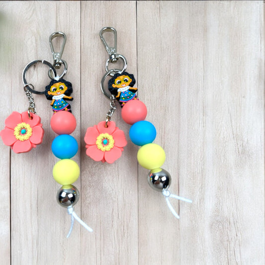 Girl With Magical Gift Keychain