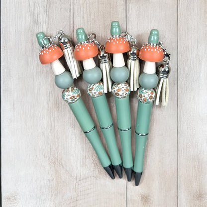 Boho Mushroom Beaded Pen