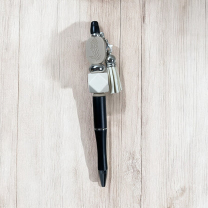 Floral Embossed Beaded Pen
