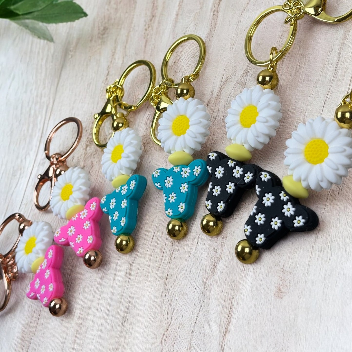 Daisy Cow Keychain