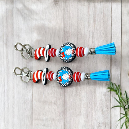 Cats Hat And Thing Keychain