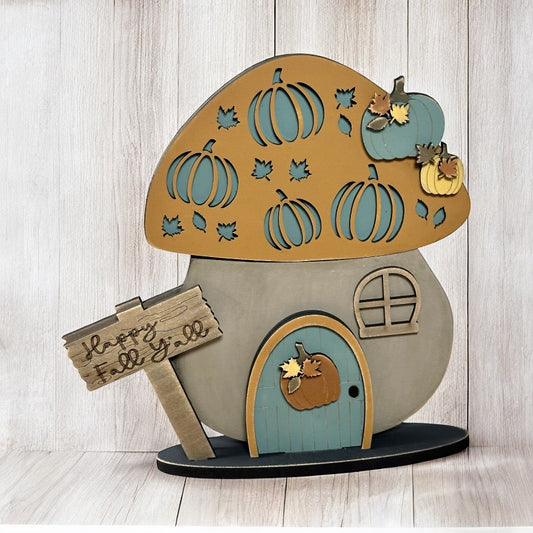Fall Pumpkins Add On Set For Mushroom House