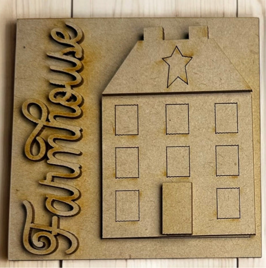 DIY Prim Farmhouse Signs For Interchangeable Ladder Frames
