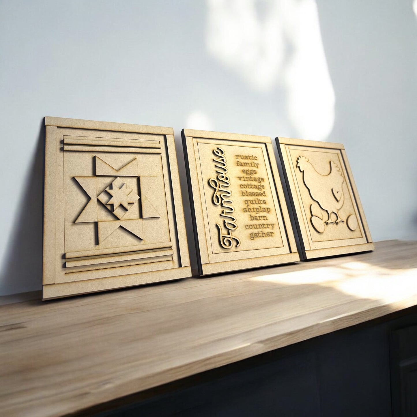 DIY Farmhouse Trio Signs
