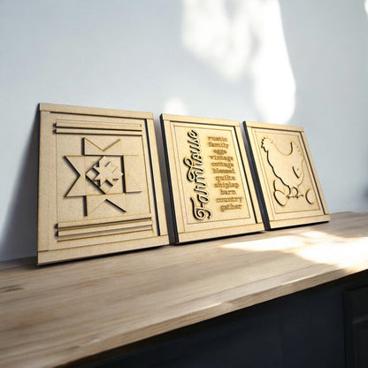 DIY Farmhouse Trio Signs