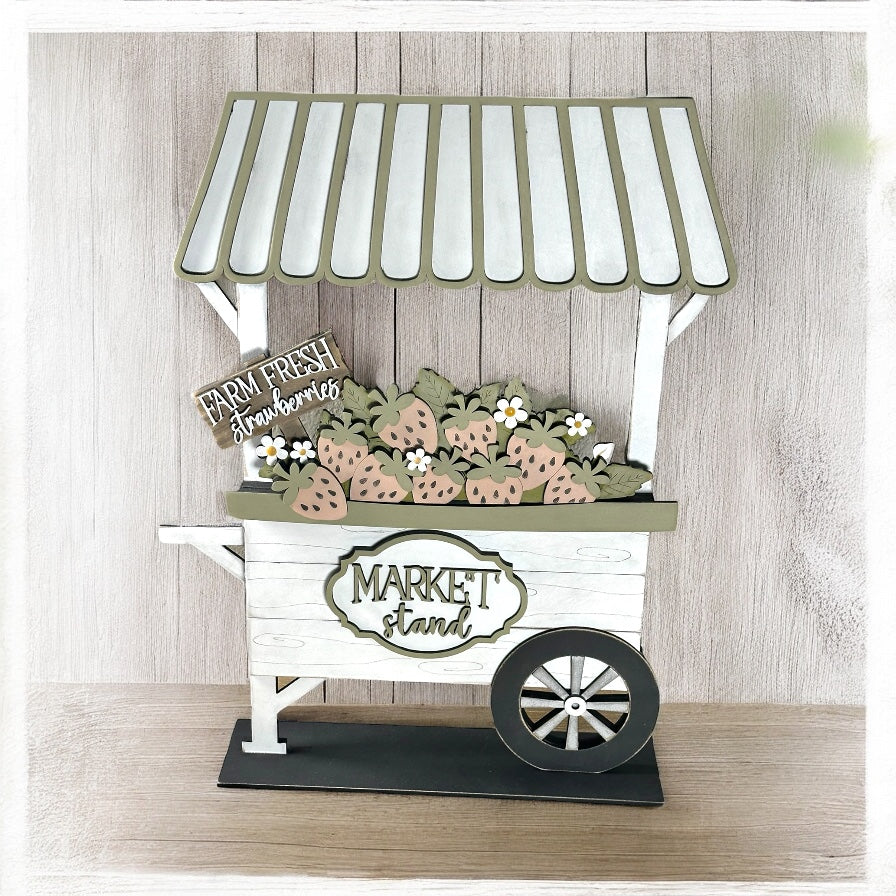 Farm Fresh Strawberries Insert For Interchangeable Flower Basket Base.