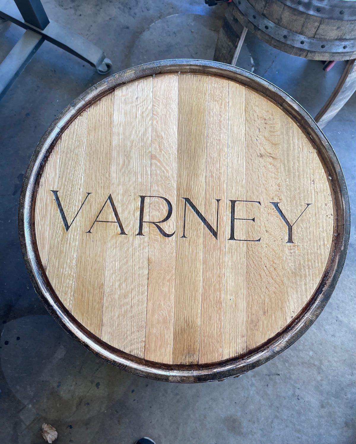Custom Bourbon Whiskey Barrel Lid With Ring
