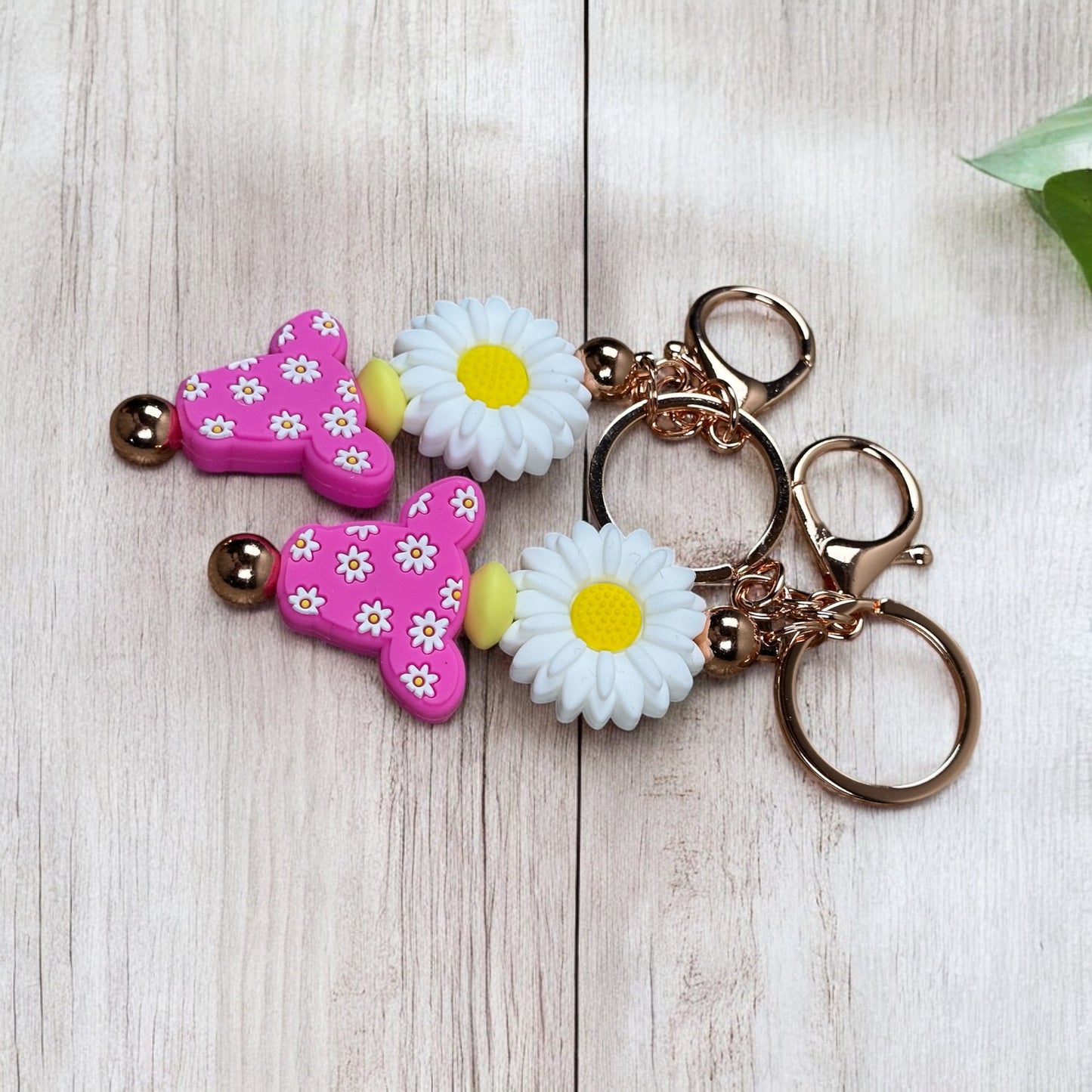 Daisy Cow Keychain