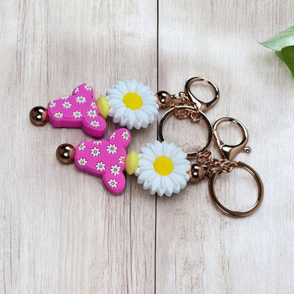 Daisy Cow Keychain