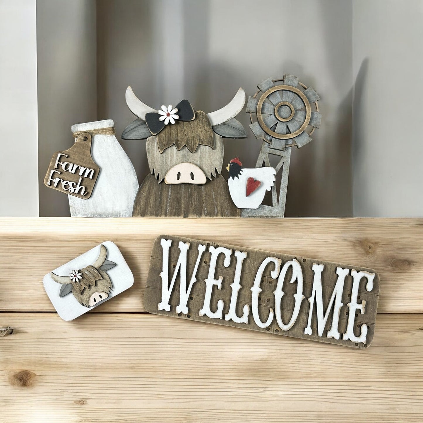 Rustic Truck Series Highland Cow Insert