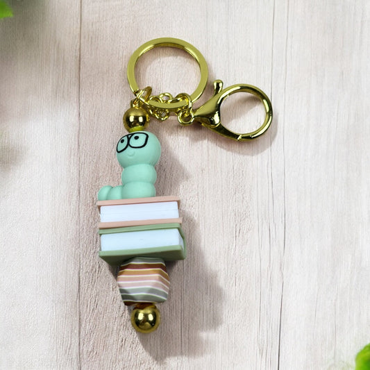 Bookworm Beaded Keychain Bar