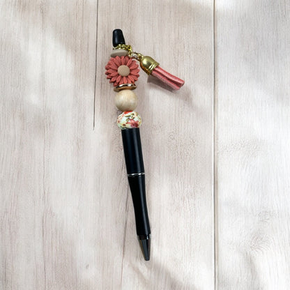 Boho Daisy Beaded Pen