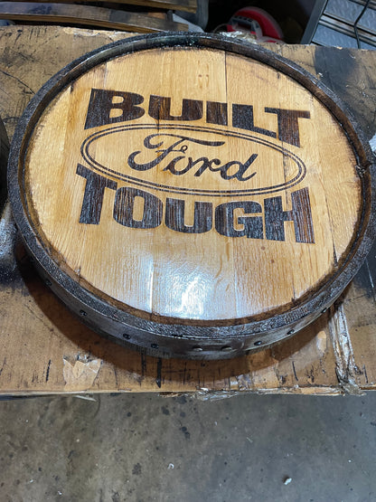 Custom Bourbon Whiskey Barrel Lid With Ring