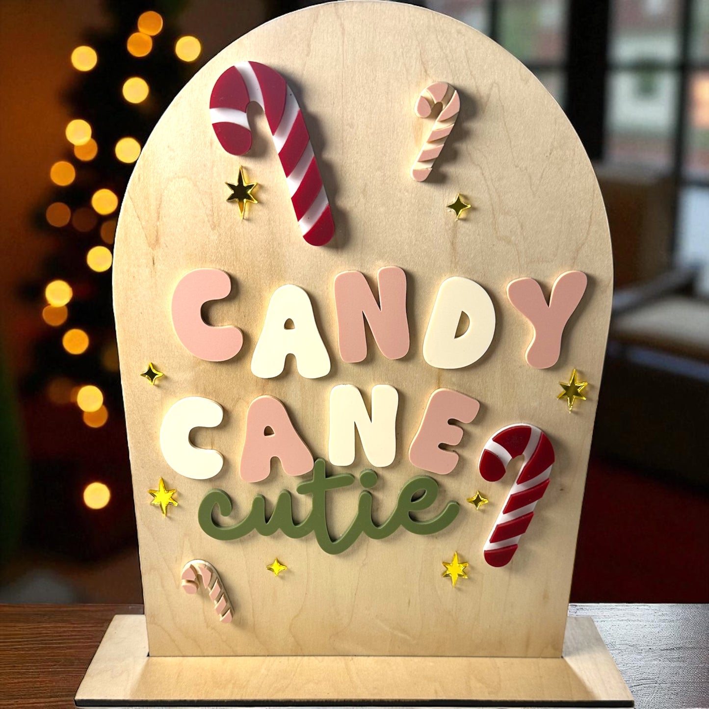 Candy Cane Cutie Christmas Arch Sign