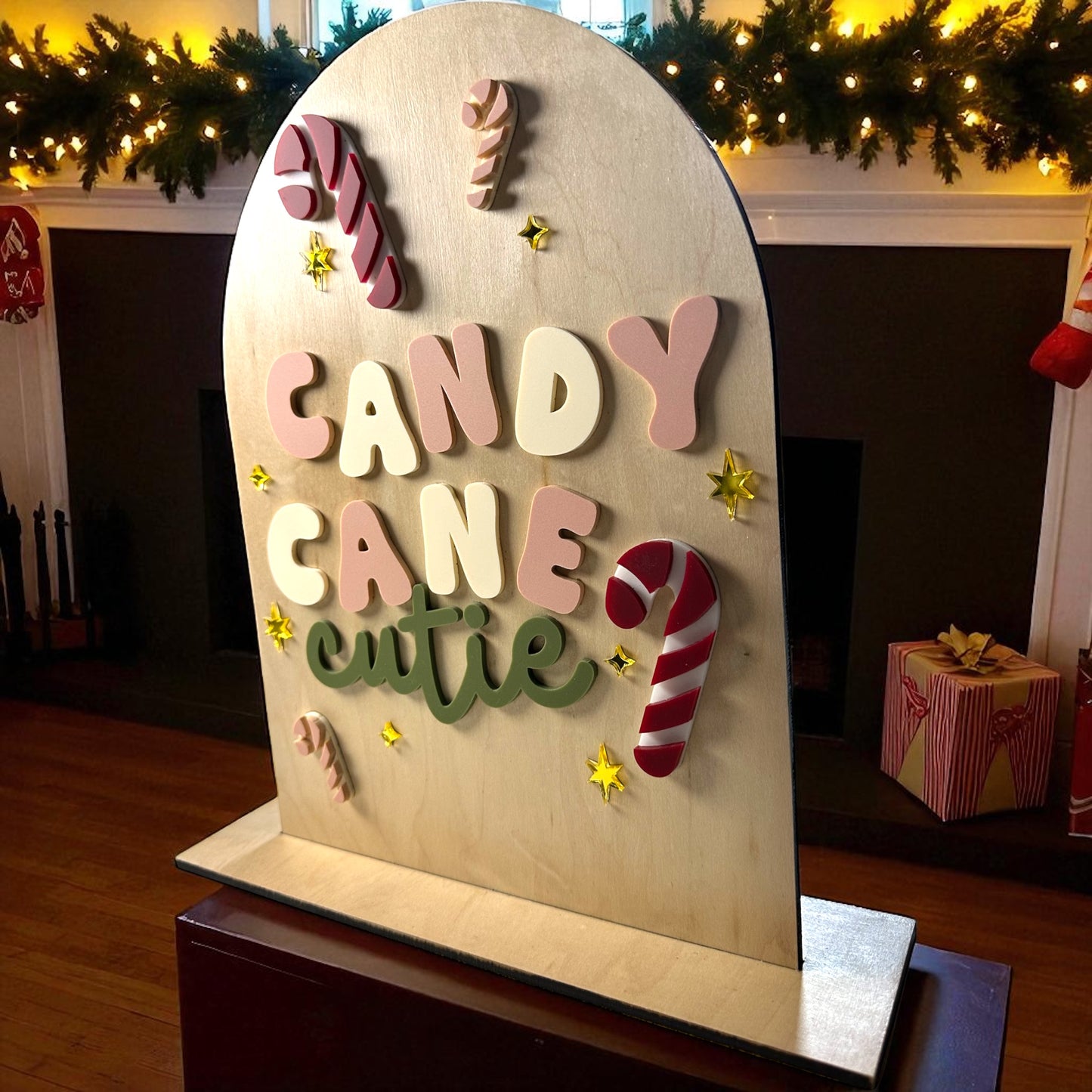 Candy Cane Cutie Christmas Arch Sign